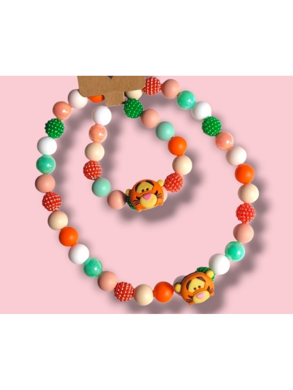 Disney's Winnie the Pooh Tigger Necklace & Bracelet Jewelry Set